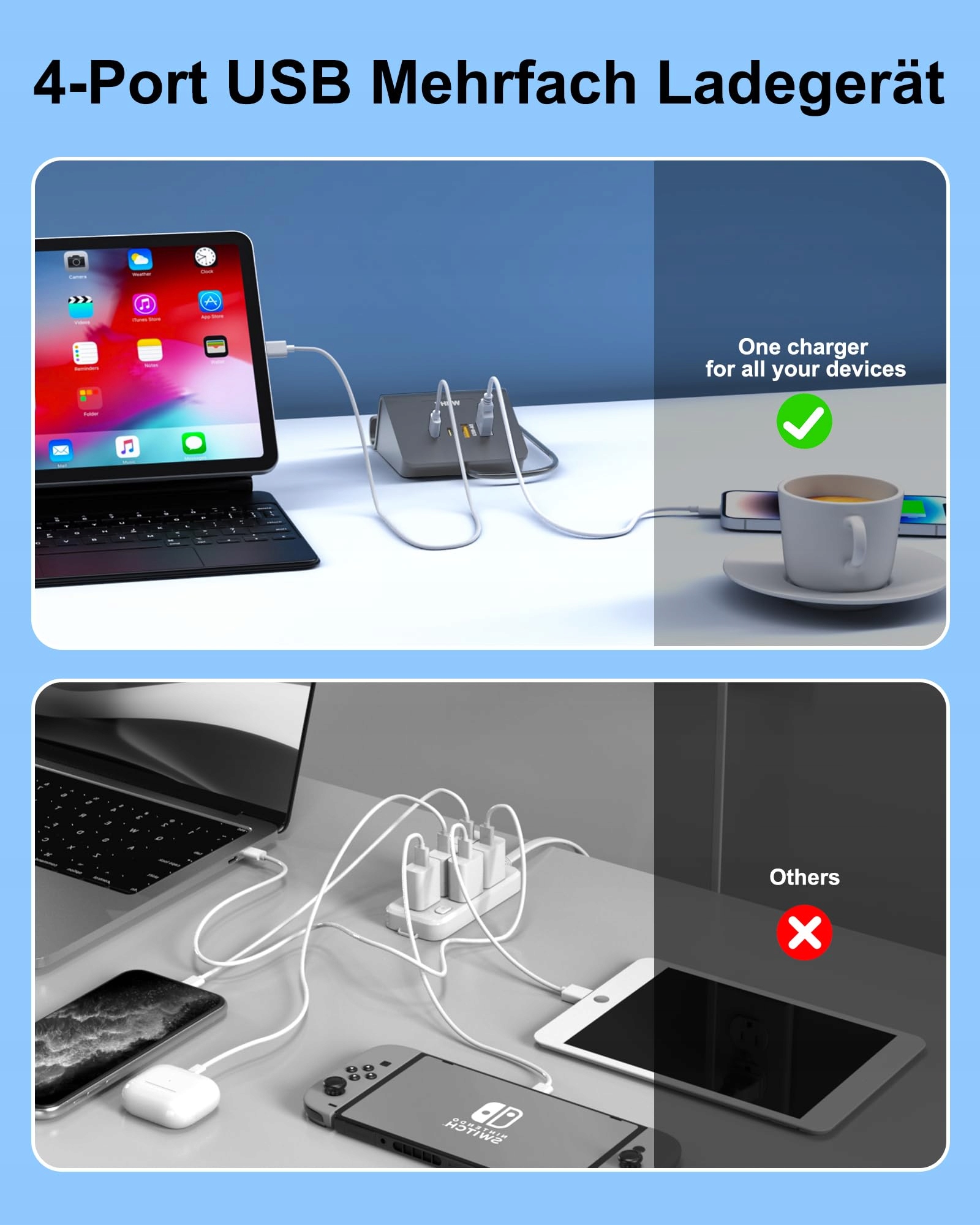 POANES Ładowarka USB C 25W Szybkie Ładowanie iPhone iPad Samsung Iwatch — miniatura 5