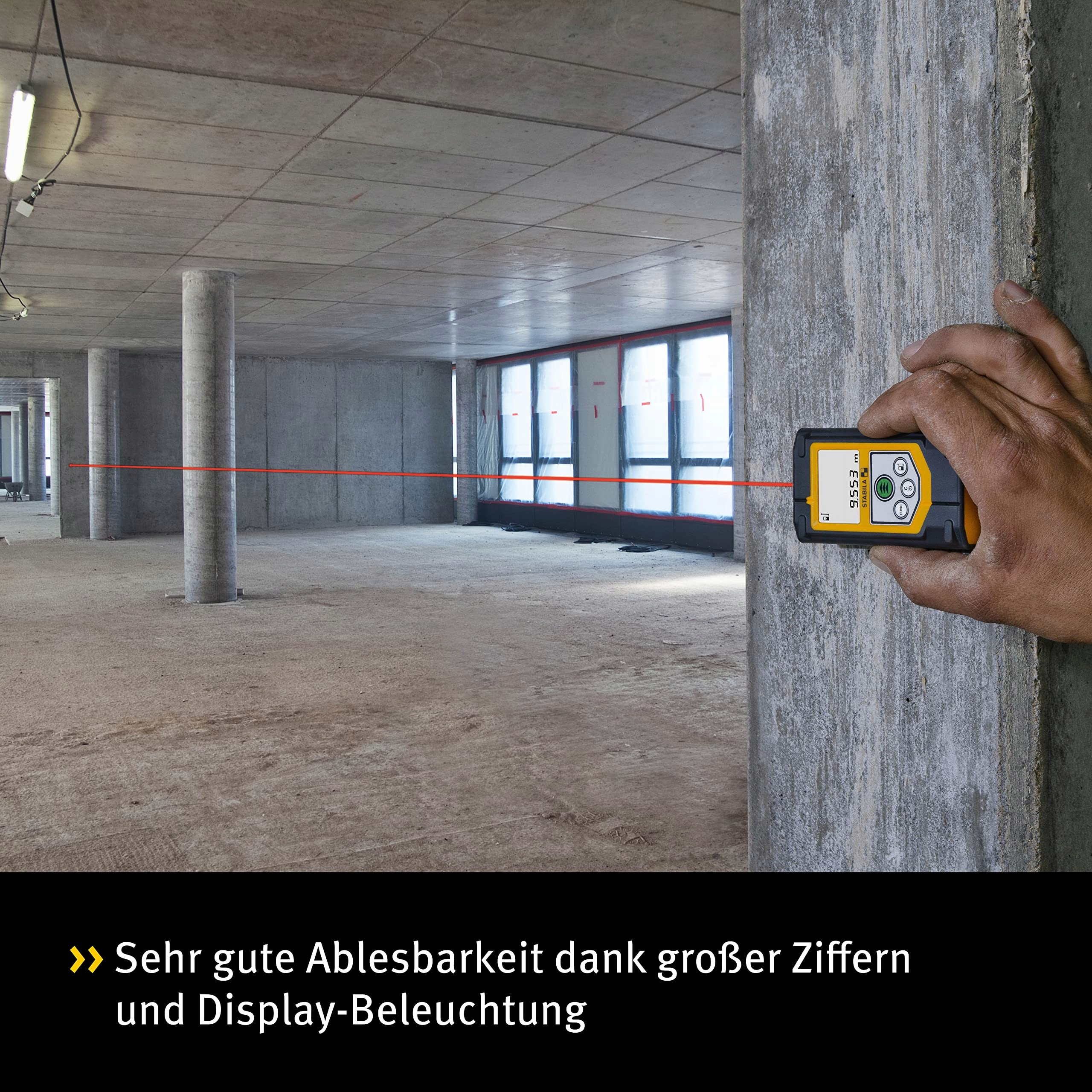 STABILA Dalmierz Laserowy LD 320 Zasięg 60m 8 Funkcji IP40 Z Baterią — miniatura 4