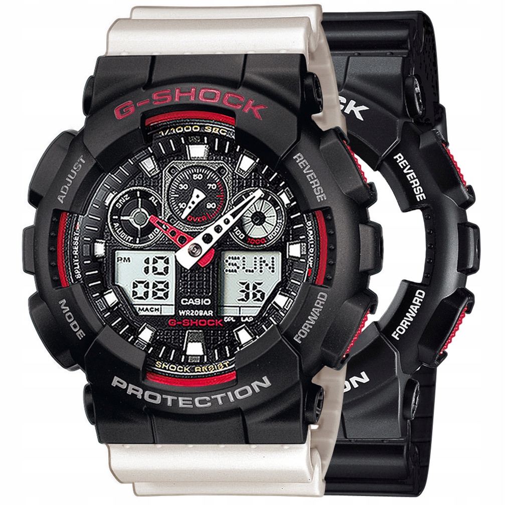 Sada G-shock GA-100-1A4ER Černá Bílá