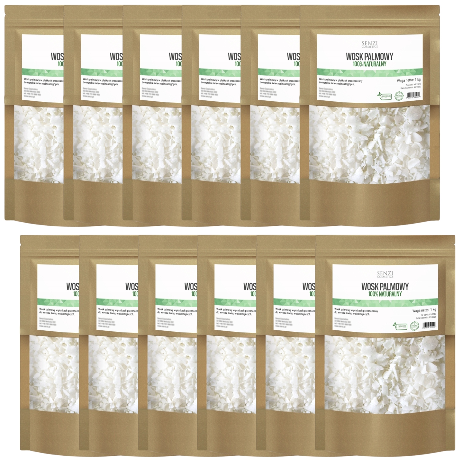 Vosk na odlévání volně stojících svíček 100% přírodní Diy 12x1kg