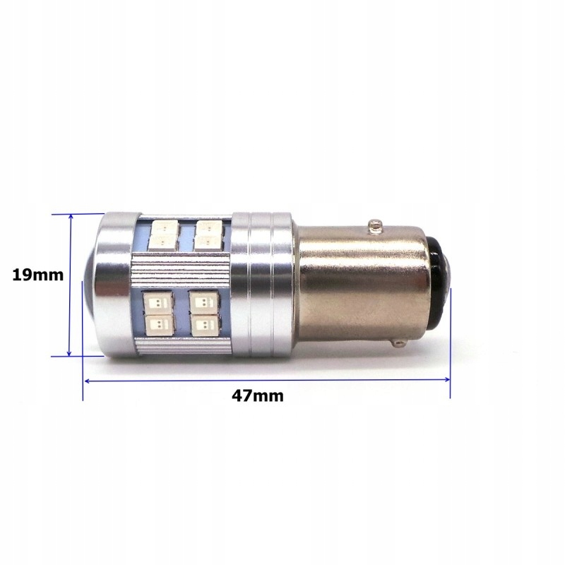 żarówka LED BAW15D, PR21/5W 12-24V CANBUS czerwona Rodzaj LED