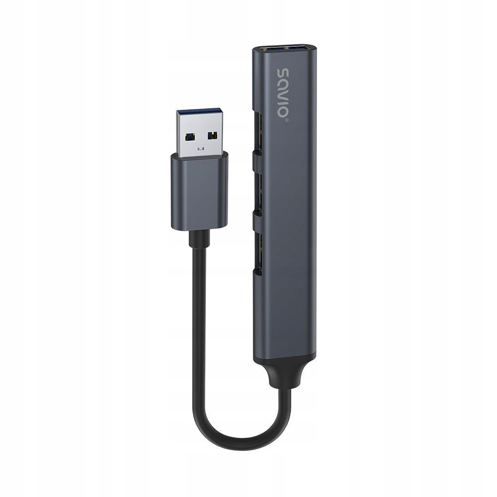 Hub 4 porty Usb-a 3 x Usb-a 2.0, 1 x Usb-a 3.0, 5 Gbps, Aluminium, AK-70