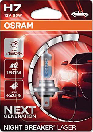 

H7 Osram Żarówka 55W 12V Night Breaker Laser +150