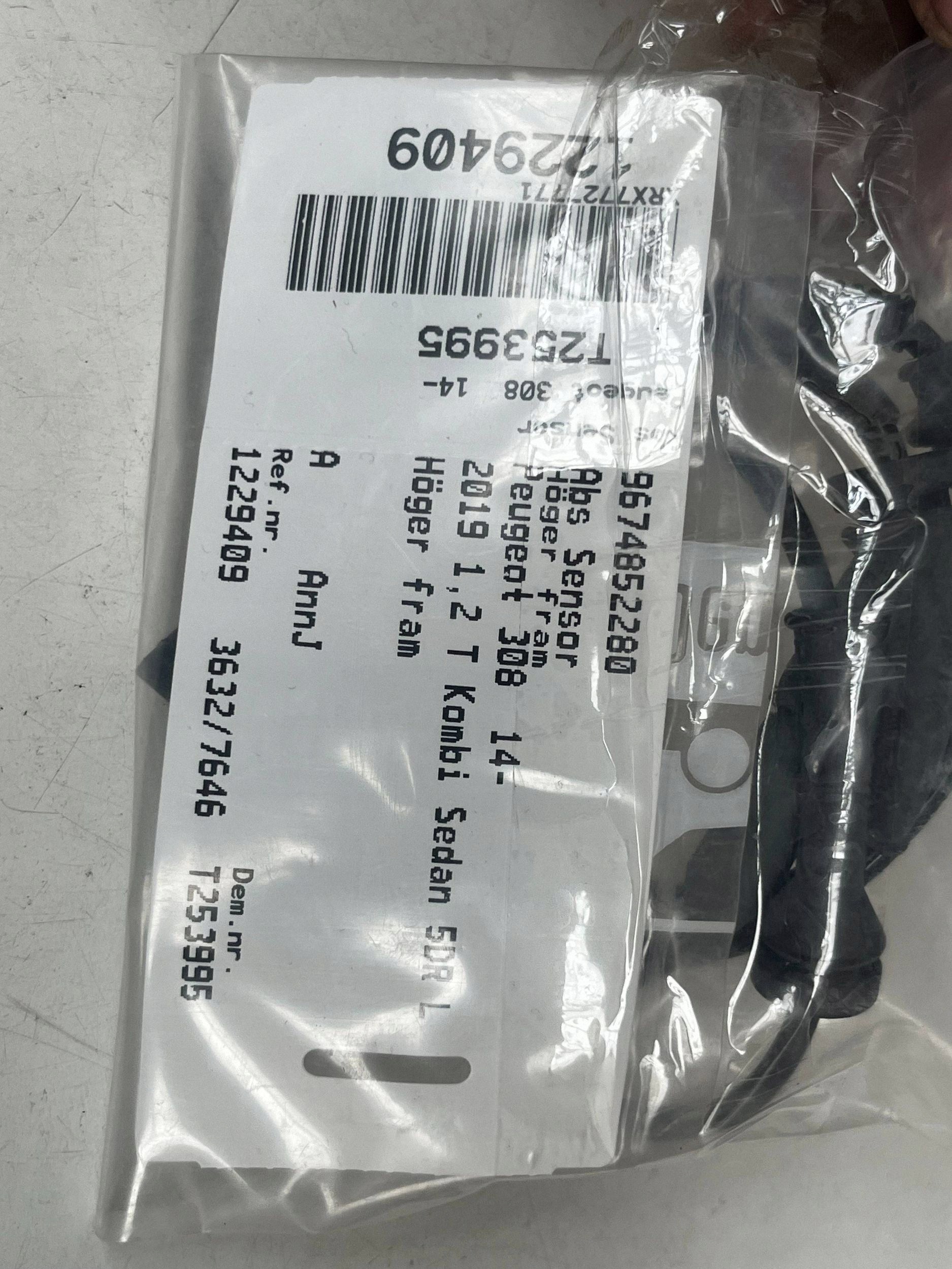 sensor PREDKOSCI wheels ABS PEUGEOT 308 9674852280 @A