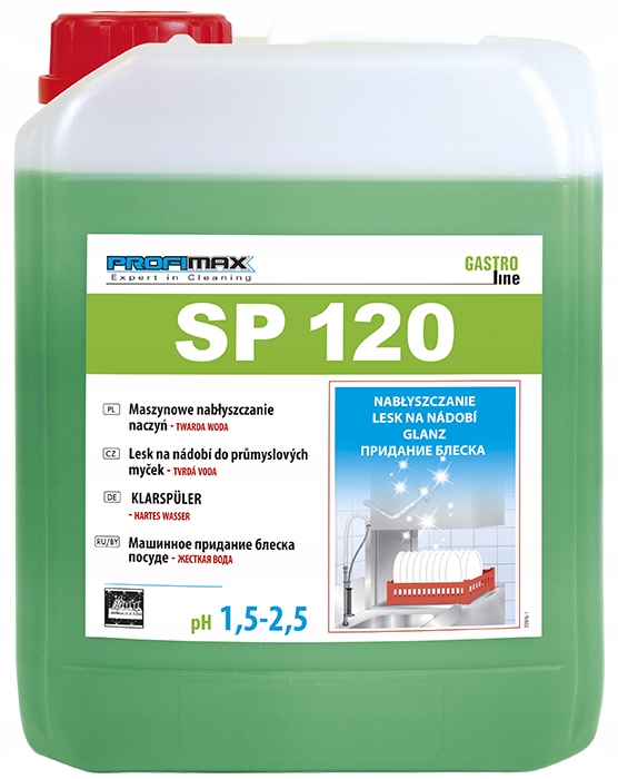Levně Lakma Profimax SP120 Strojové oplachování Leštění nádobí Tvrdá voda 5L