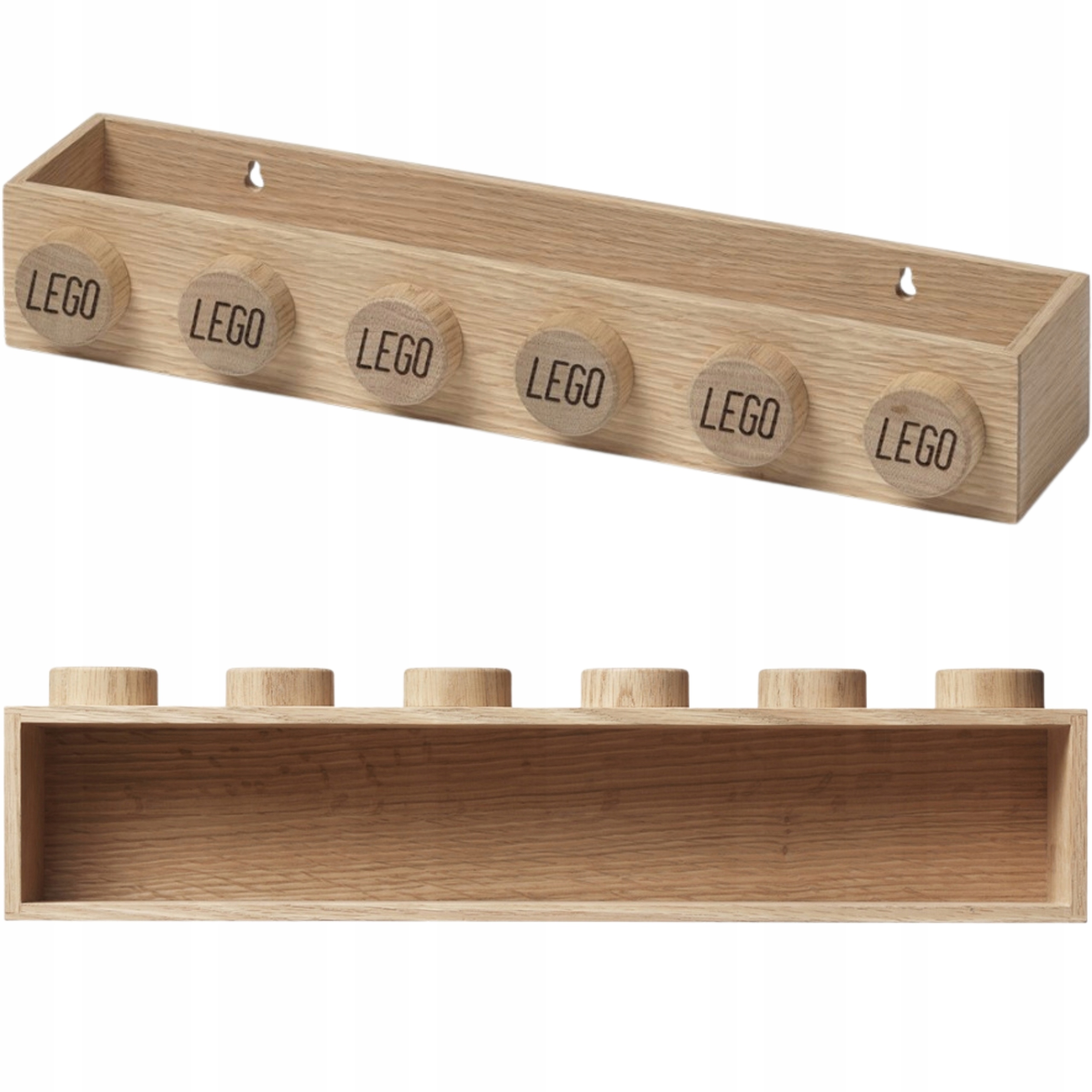 Lego Dřevěná police Závěsná police Nástěnná police Světlá 48x11,5x8 cm