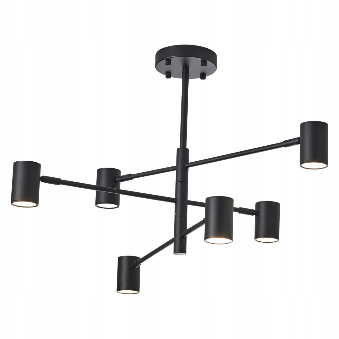 Lampa Sufitowa Noe 6xGU10 czarna PLC0102-BK Yaskr