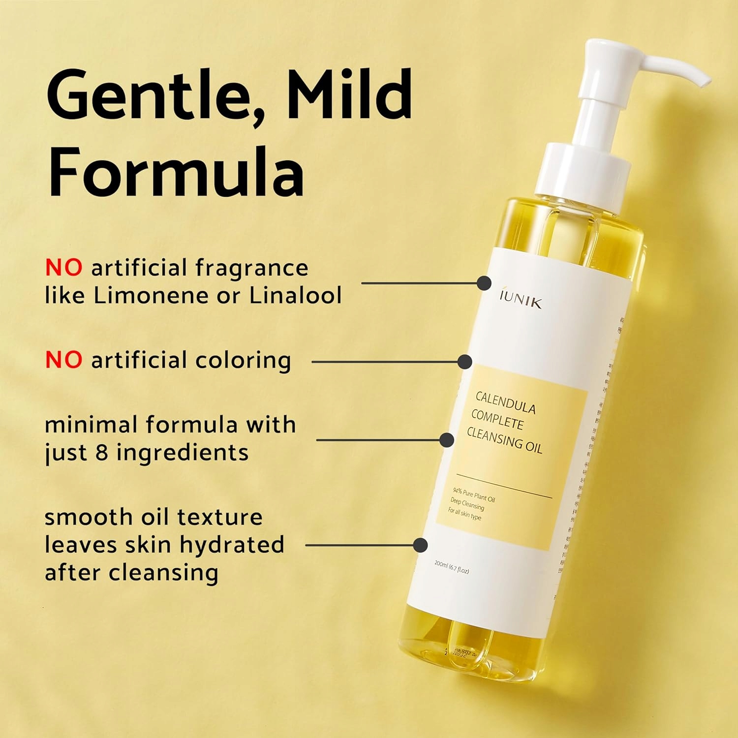 iUNIK Calendula Complete Cleansing Oil Olejek nagietka do demakijażu 200ml Rodzaj Olejki