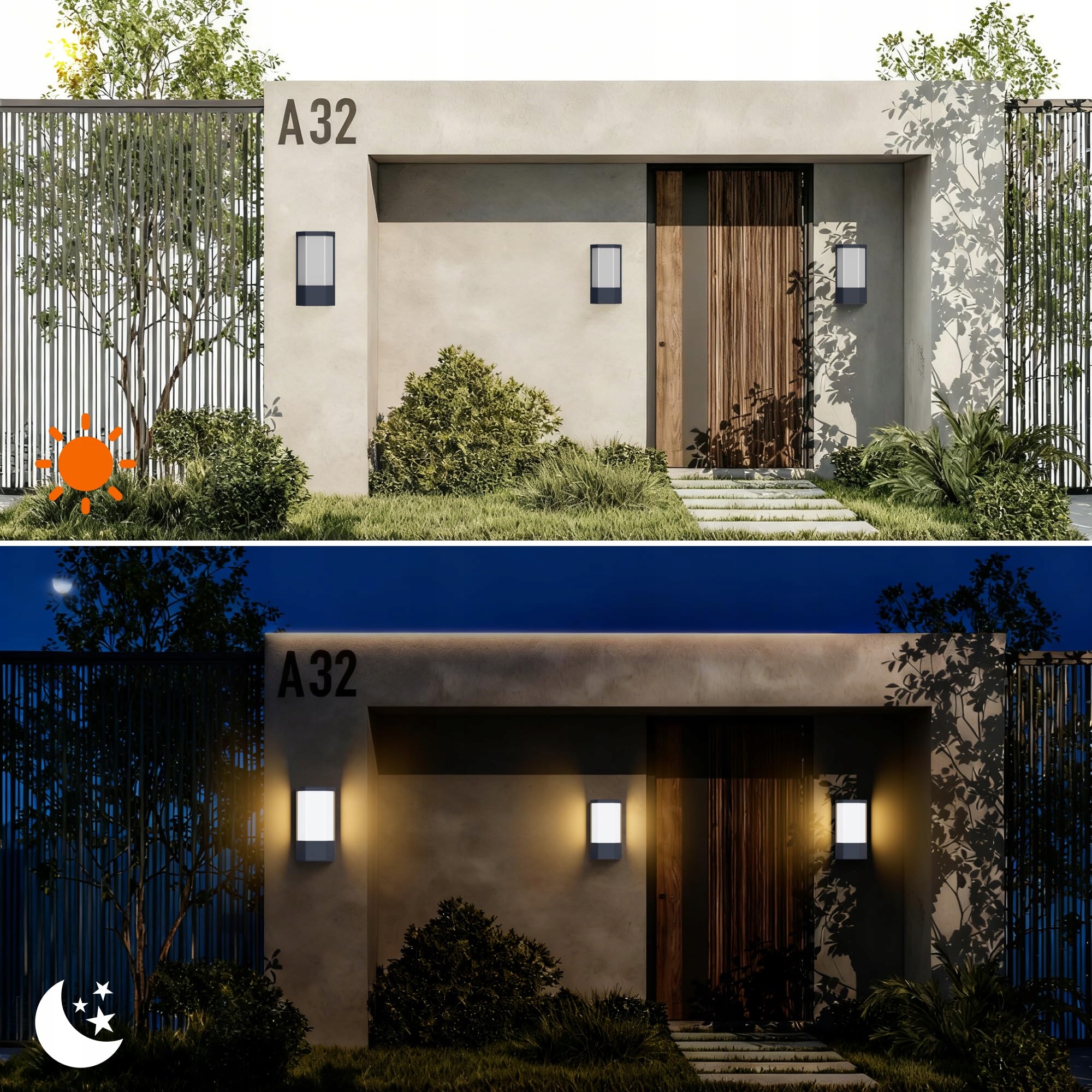 Lampa Ścienna LED Nowoczesna Wewnętrzna Zewnętrzna Ciepła IP65 AIPSUN — miniatura 5