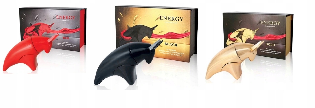 Sellion ENERGY RED + BLACK + GOLD 3x75ml parfumovaná voda