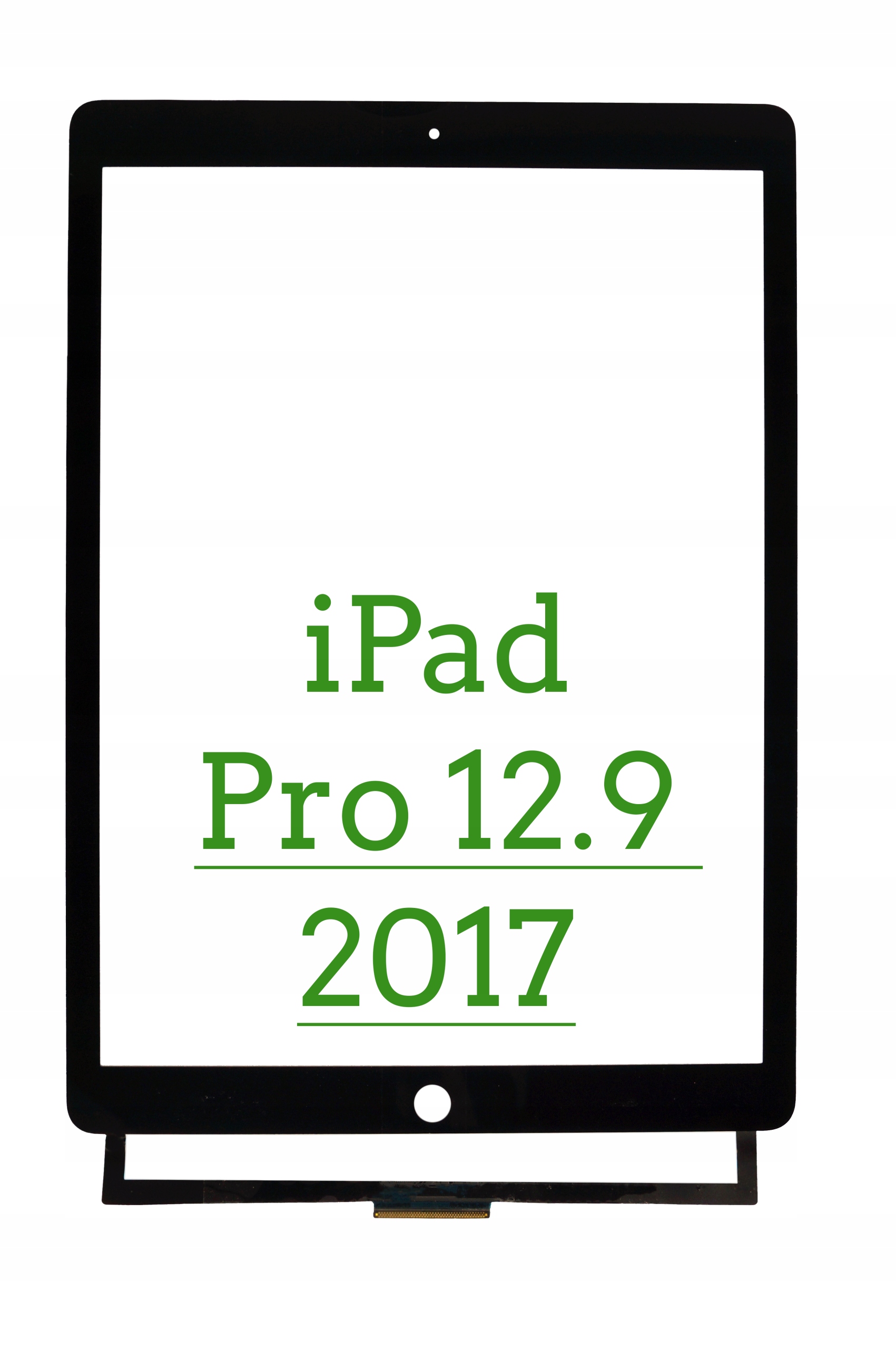 Sklo Digitizer Sklo pro iPad Pro 12.9 2 Gen Black 2017 náhrada