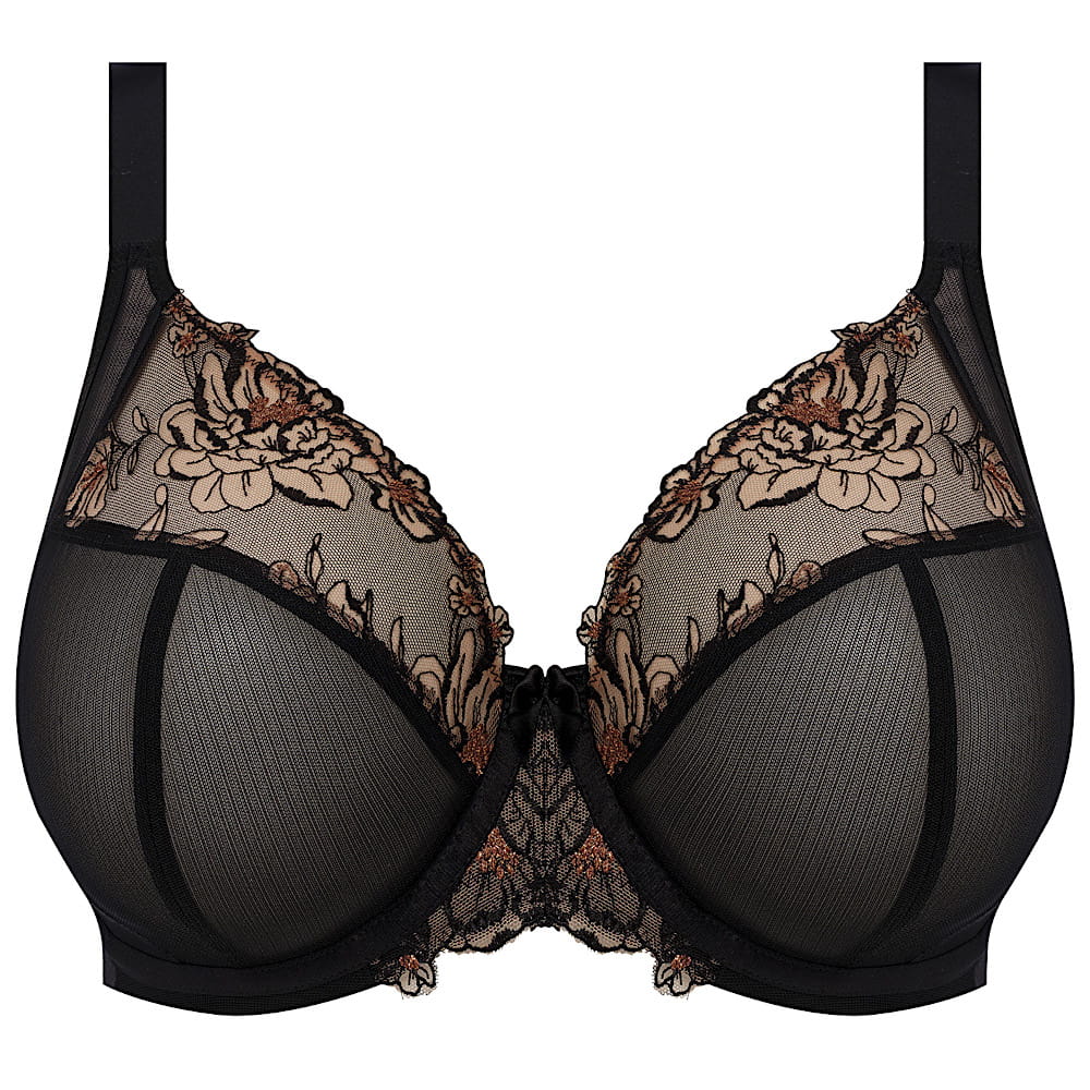 Elomi Teagan černá almond podprsenka plunge 75O 34K