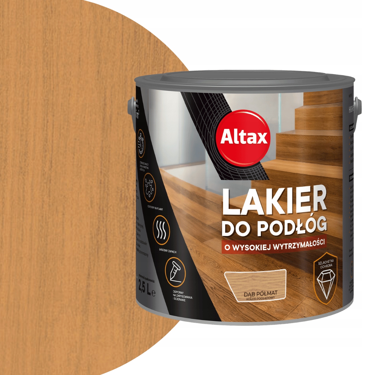 Altax Lakier do Parkietu, Podłóg 2,5L Dąb