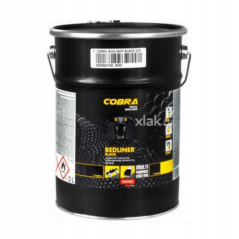 NOVOL-COBRA BEDLINER BLACK 3L BEZ UTWARDZACZA