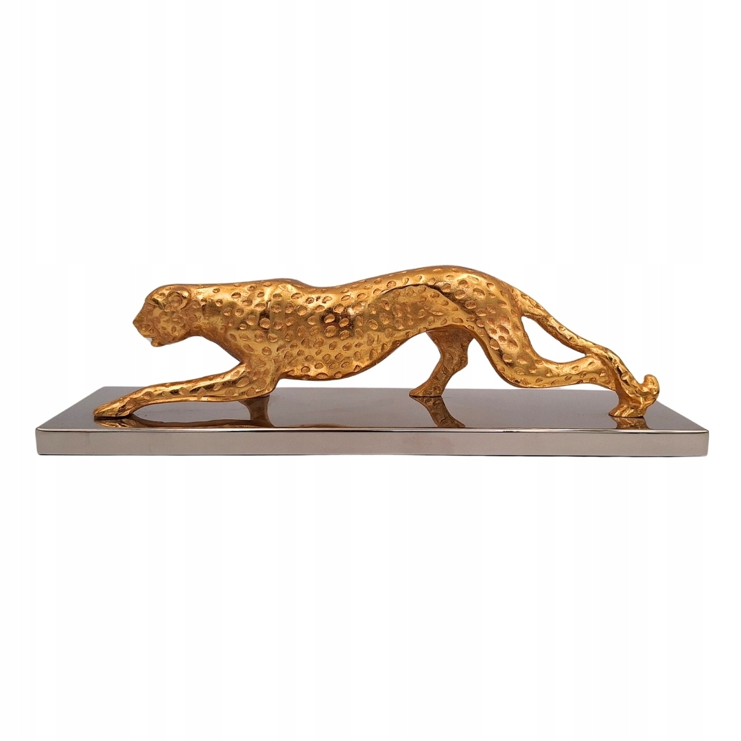 Figura Lampart Zlatá Aluminiová 42CM Glamour Loft Moderný Darček