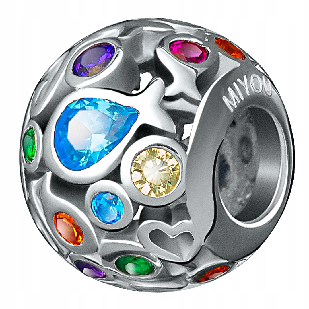 

Charms Zawieszka Kolorowa Koralik Srebro 925
