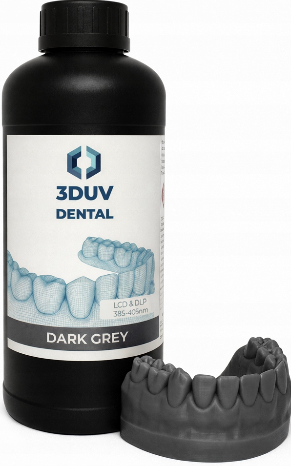 Żywica Uv dentystyczna 3DUV Dental Dark Grey 1kg 1l do Drukarki 3D