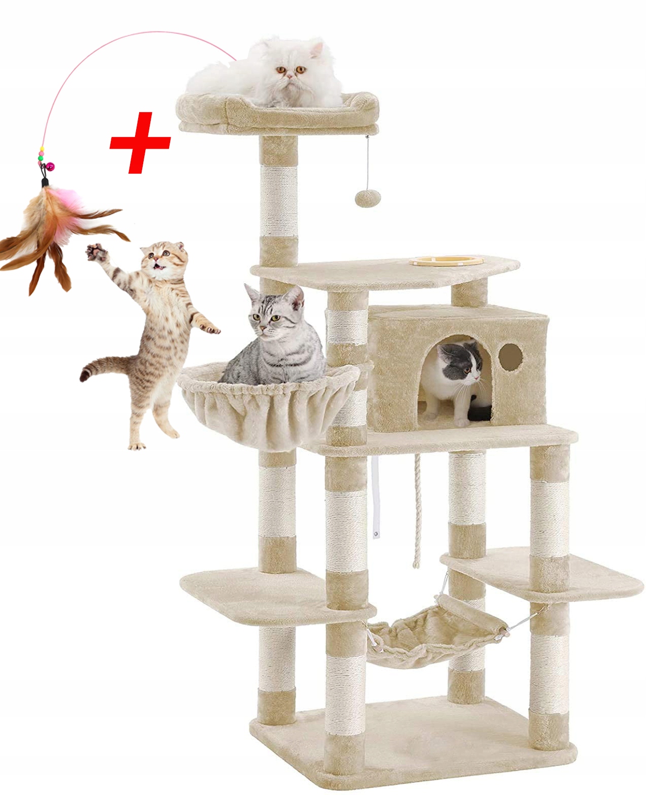 Drapak Dla Kota Domek Budka Drzewo Wieża XXL 174cm