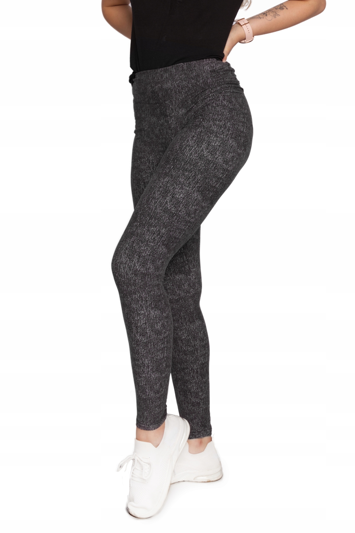 DAMSKIE LEGGINSY Z WYSOKIM STANEM FIT GETRY DOPASOWANE A'LA JEANS MORAJ S/M
