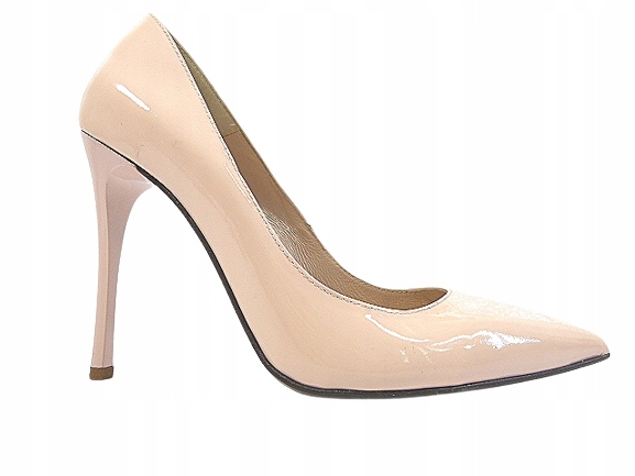 Pudrová růžová klasické elegantní dámské lodičky do špičky kůže Bizzarro 39