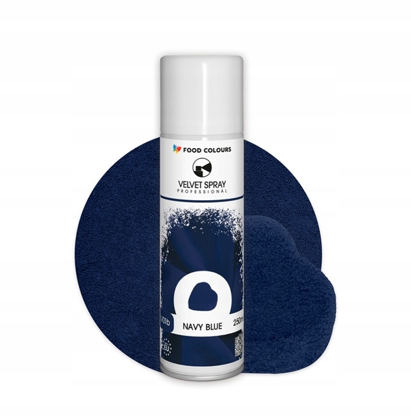 Levně Semiš ve spreji Tmavě Modrý Food Colours Velvet 250 ml Navy Blue XL