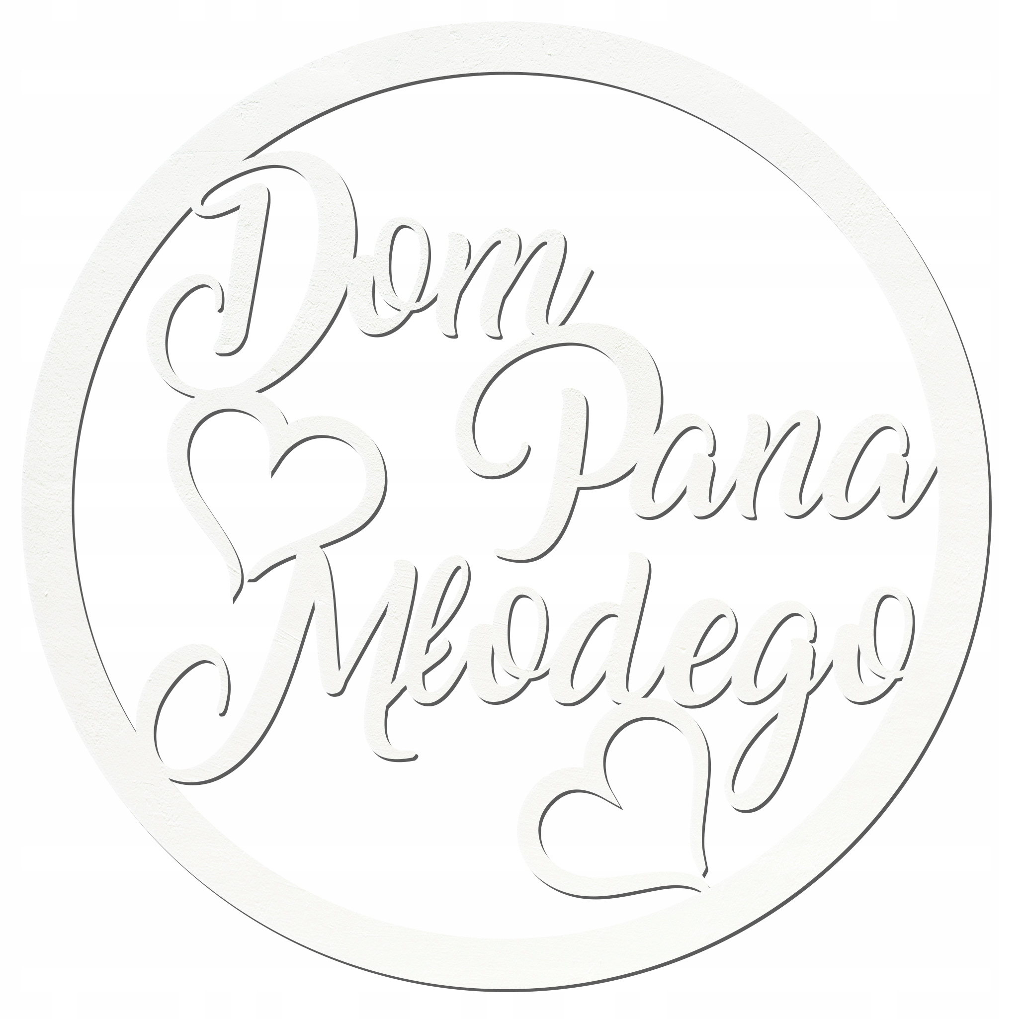 Dom Pana MŁODEGO NAPIS ŚLUB ręcznie malowany 30cm OZDOBA NA DRZWI DO ŚLUBU