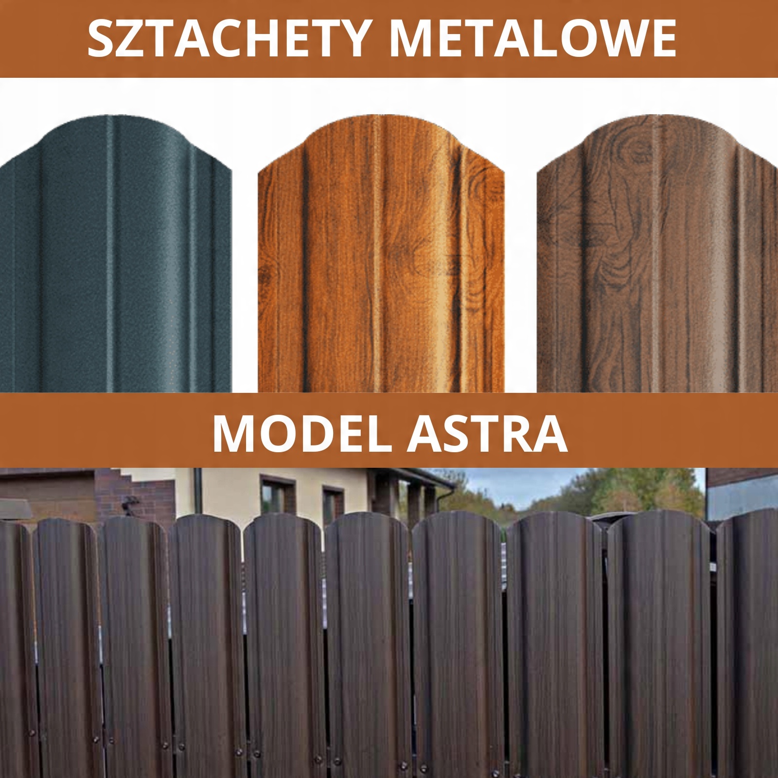 

Sztachety Metalowe wzornik próbki Astra
