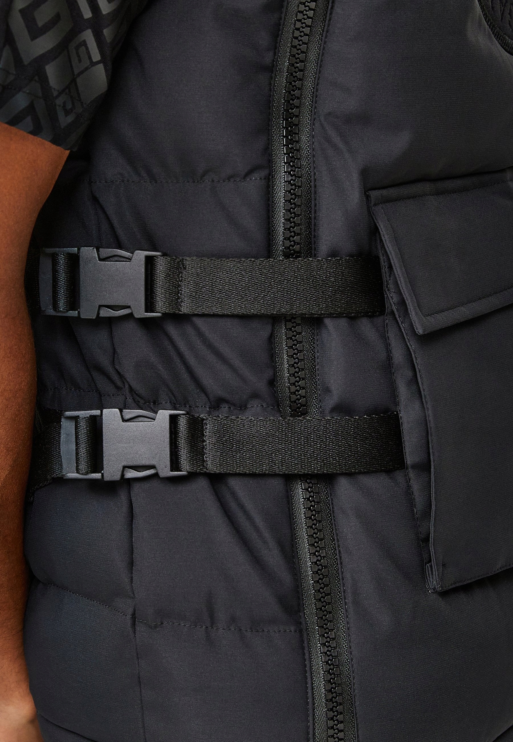 Kamizelka casual ocieplana z dużym logo Glorious Gangsta XS Rozmiar XS