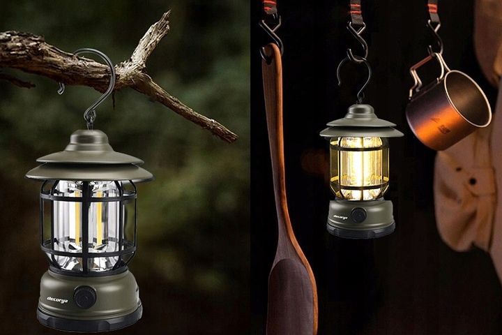 WISZĄCA STOJĄCA LAMPKA LED NA RYBY PO NAMIOT CAMPING W GÓRY AKUMULATOROWA Źródło światła LED