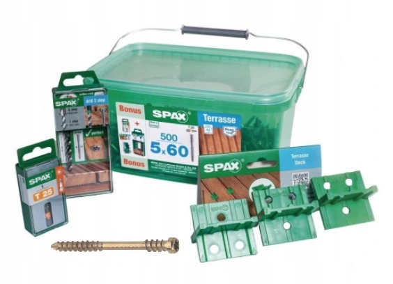 

Spax wkręty tarasowe A2 Stare złoto 5x60mm 500 Box