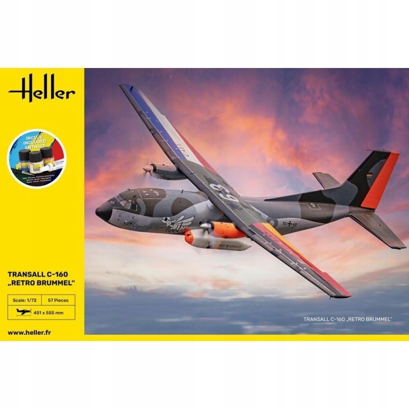 Heller 56358 Starter Set Transall C-160 Retro Brummel 1/72