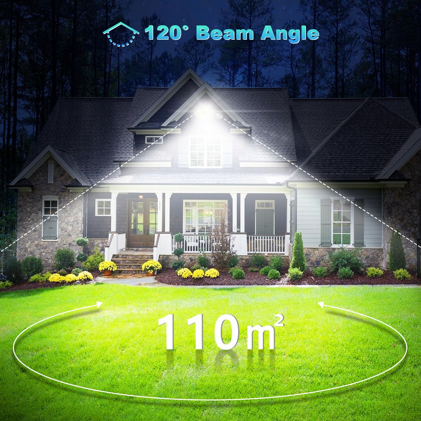 Reflektor LED Naświetlacz Zewnętrzny Mocny Garaż Ogród 200W IP66 PAPASBOX — miniatura 6