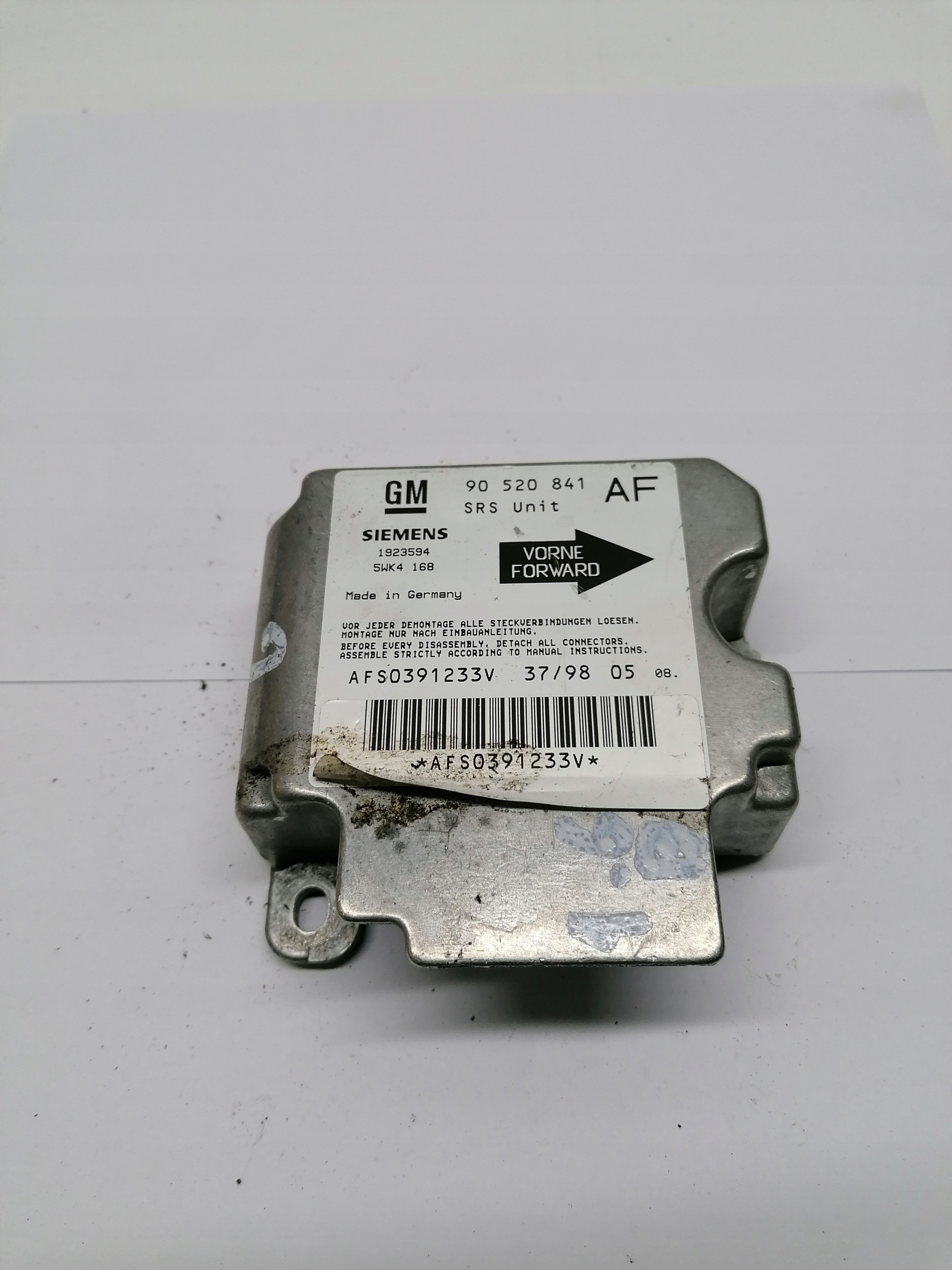 modulo sensor airbag airbag ASTRA G II 90520841AF