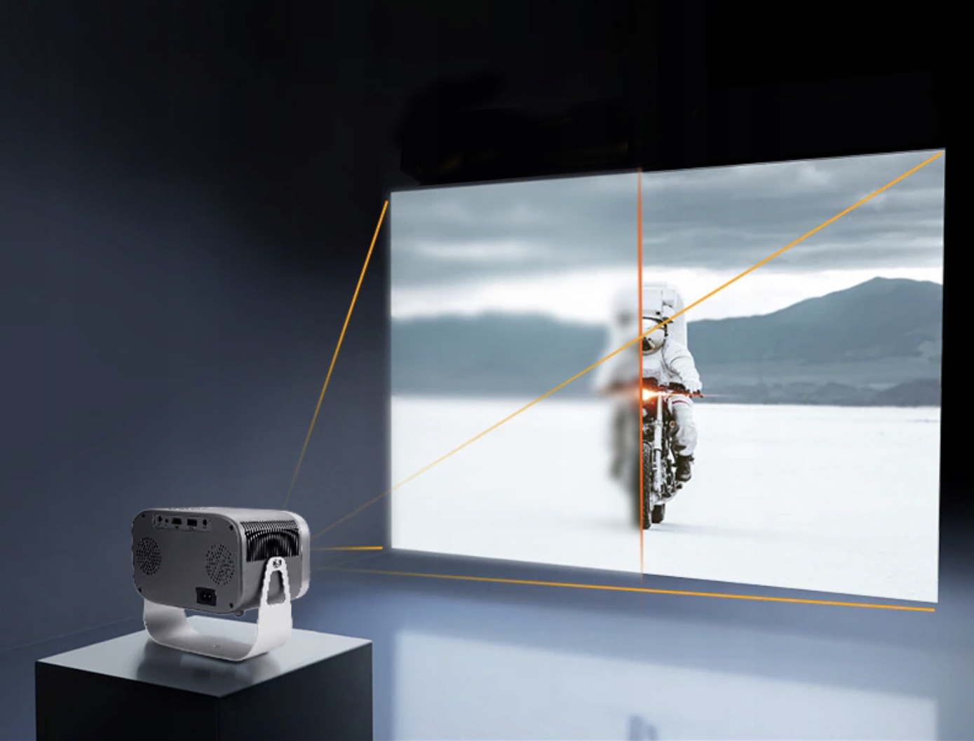 MINI PROJEKTOR PRZENOŚNY RZUTNIK WIFI FULL HD 7000 LM ANDROID TV OBROTOWY Rozdzielczość podstawowa (px) 1280 x 720