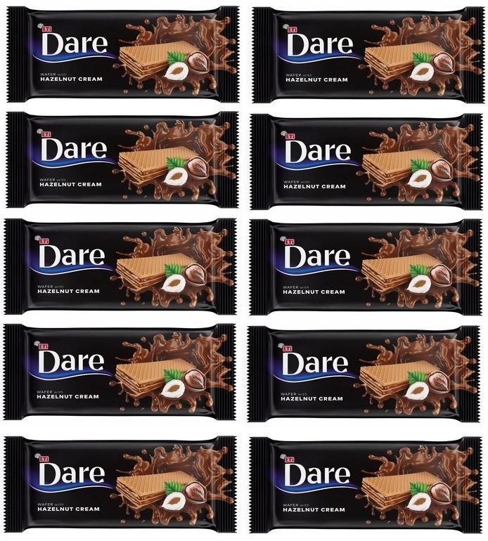 Levně 10 x 142 g Dare Oplatka s krémem z lískových oříšků, Půlka Kartonu