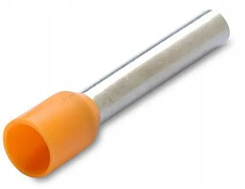Końcówka tulejkowa izolowana, 0.5/10, 0.5 mm , pomarańczowa, opakowanie 500
