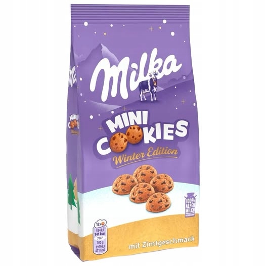 Levně Milka Mini Cookies Winter Edition Skořice Čokoláda 250g z Německa