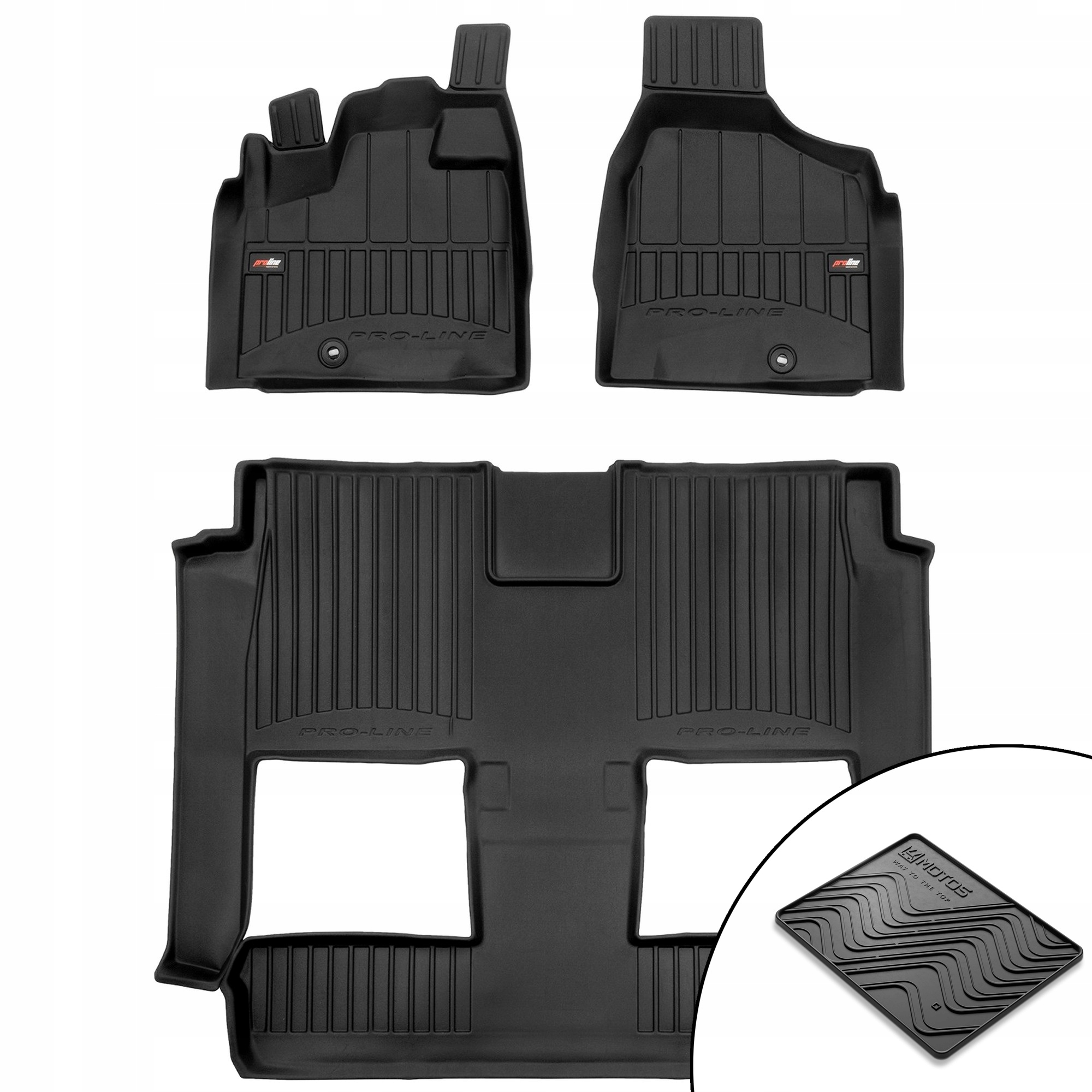 Dywaniki gumowe 3D Dodge Grand Caravan V 2007-2020 +mata