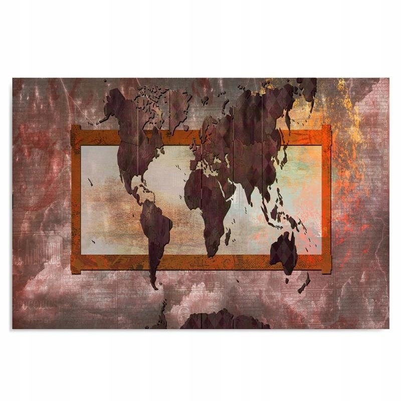 Obraz Plátno Canvas Kompozice mapa světa 120x80