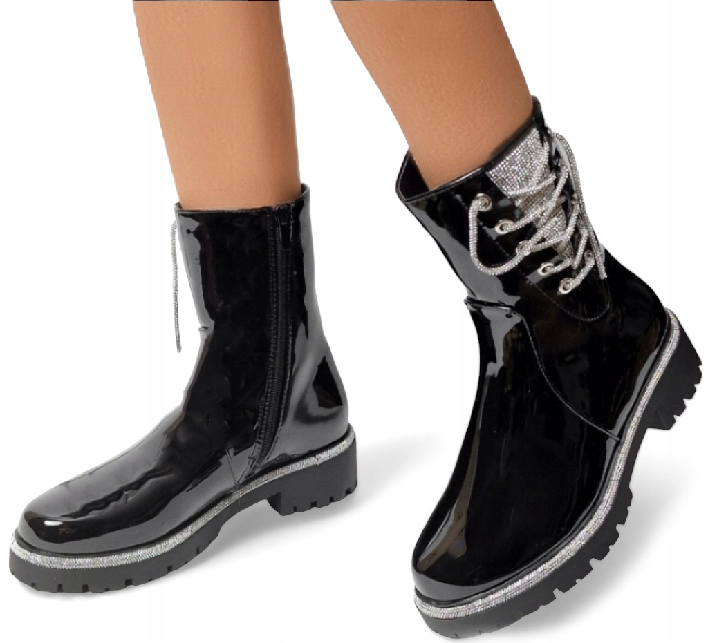 Kotníkové Boty se zapínáním na zip, zateplené, zdobené flitry *40*