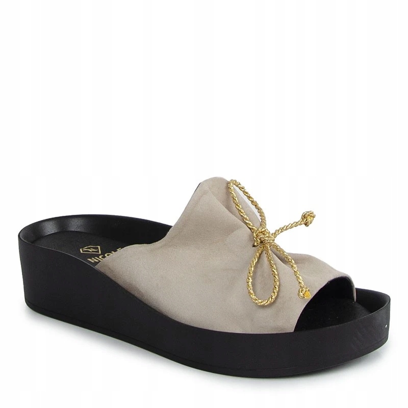 Nicole 2820 Nazouváky Kožené Béžovo-černé 39