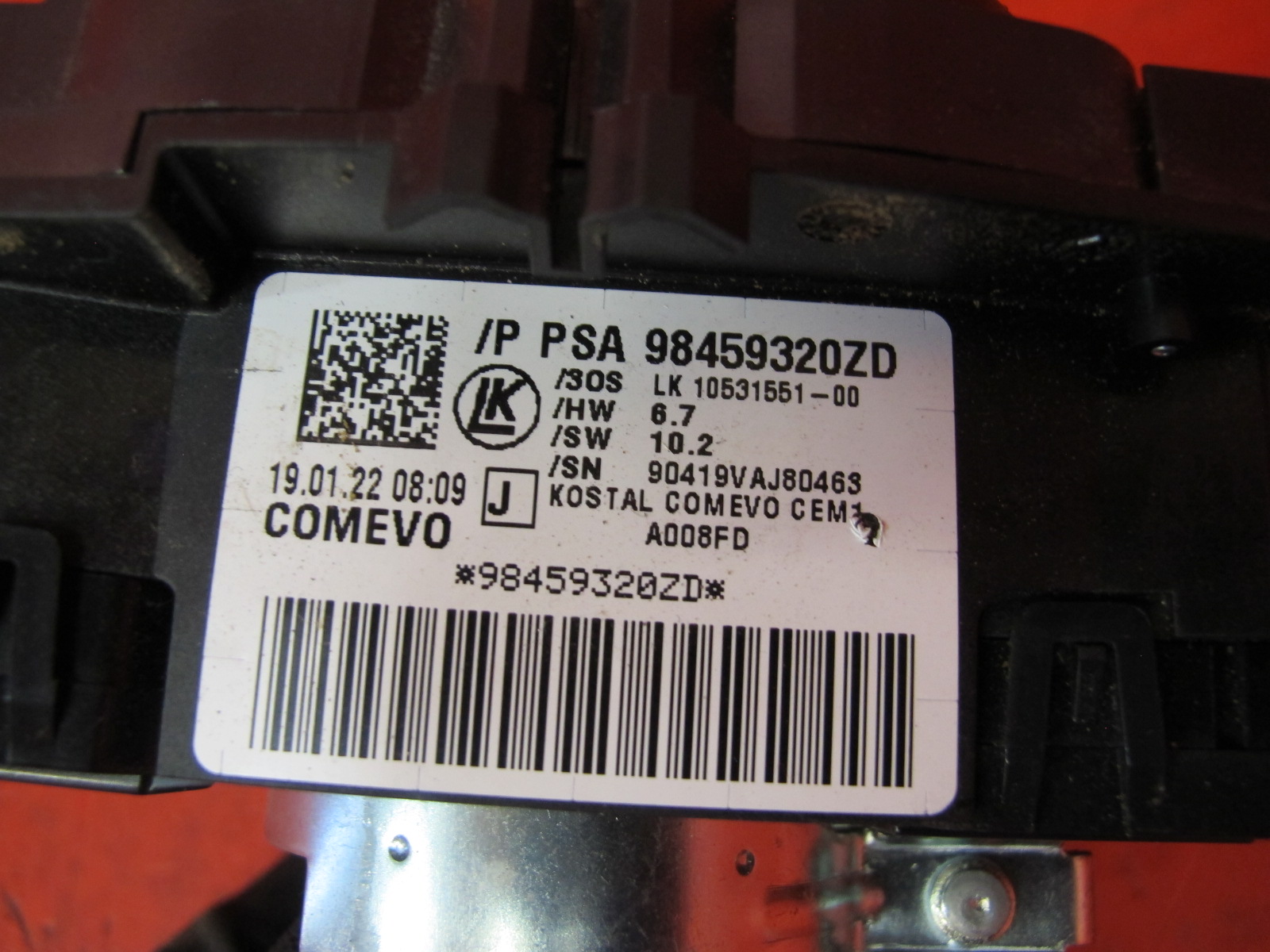 EXPERT III JUMPY SCUDO PROACE II VIVARO steering wheel levers and controls ring airbag