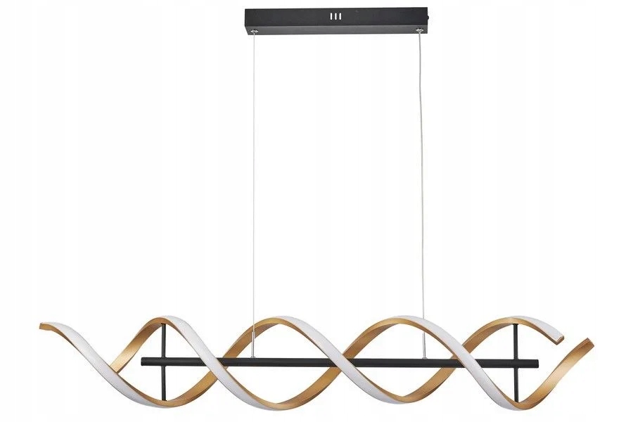 Moderní lišta Abrax s Led hadičkou, zlatá, nad jídelním stolem