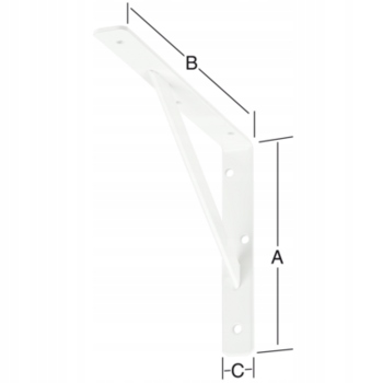 WSPORNIK POD PÓŁKĘ BLAT KONSOLA STALOWA LOFT 300x200 150 KG. BIAŁY WSWP 300 Kod producenta 519401