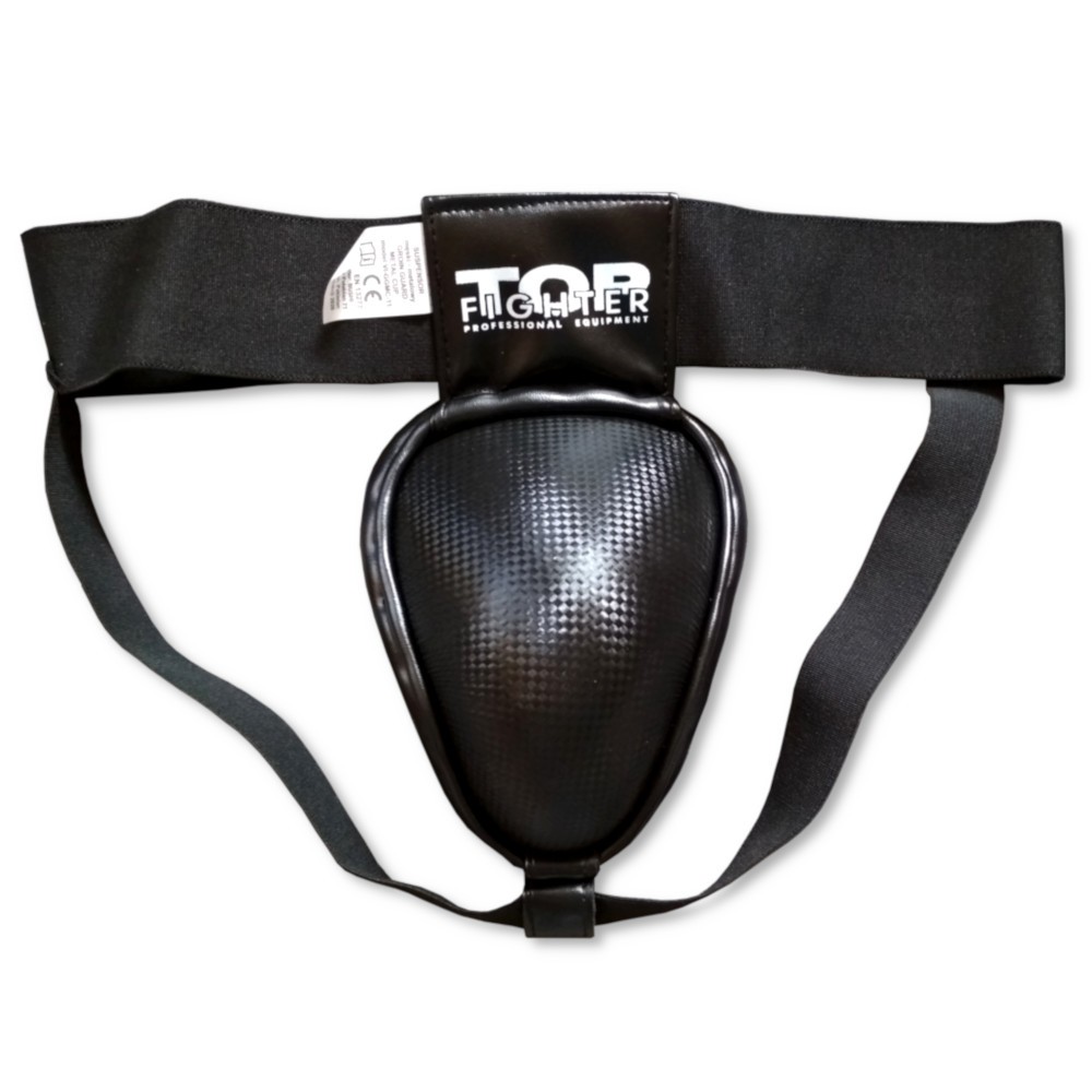 Ochraniacz Krocza na Krocze Suspensor Metalowy Muay Thai czarny gumy XL