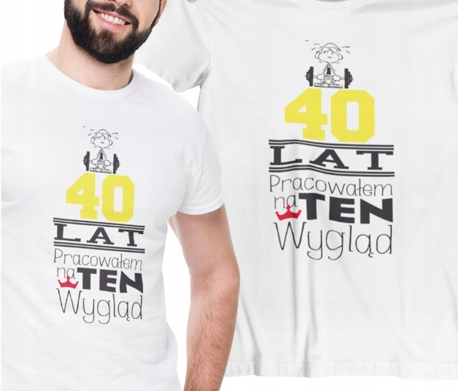 T-SHIRT KOSZULKA MĘSKA PREZENT URODZINY 40 LAT 5XL