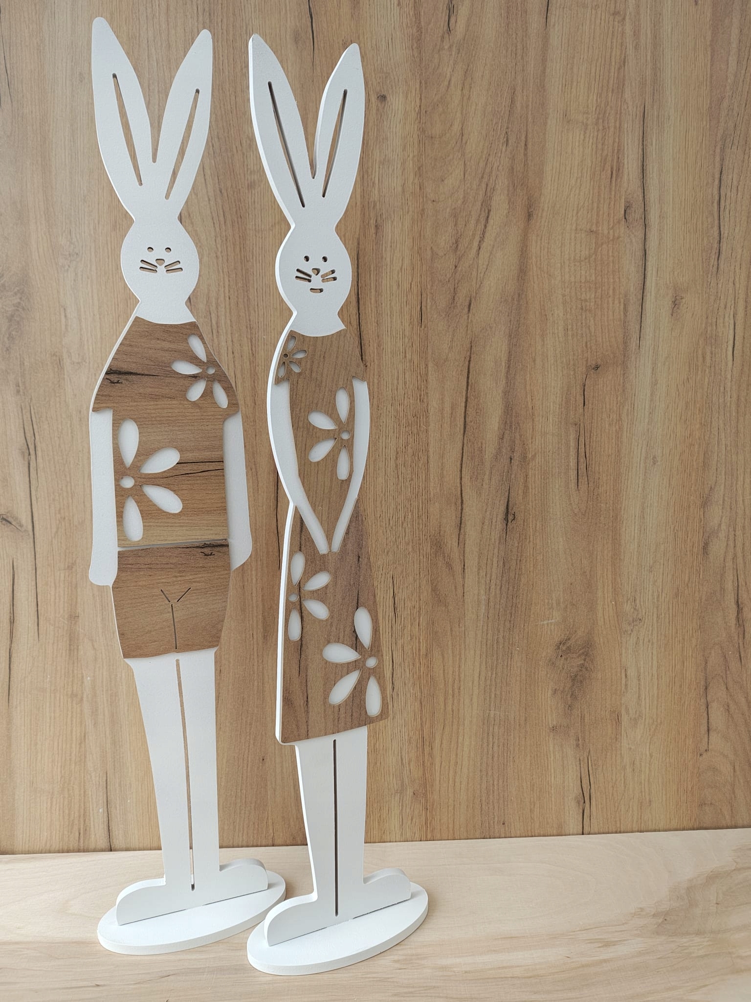 Draka Dekorace Velikonoce Zajíci sada 79x15 77x14 cm