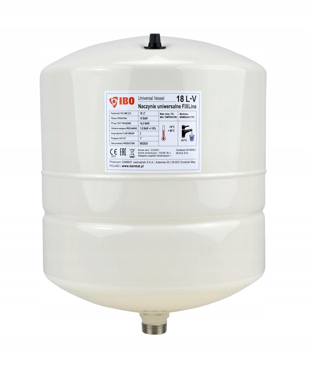 Membránová nádoba FIXline 18L-V Univerzální Co/cwu Ibo