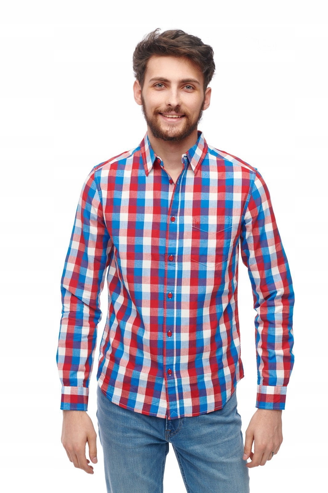 

Wrangler Ls 1 Pkt Shirt Red W5M24MX47 M