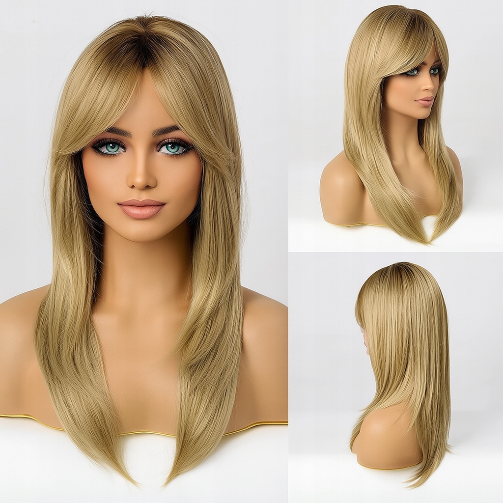 haircube paruka polodlouhé syntetické blond vlasy